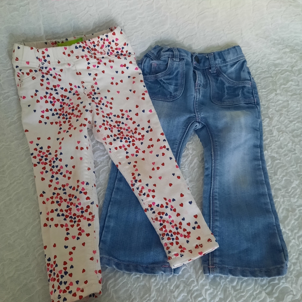 🔥Old Navy🩷Leggings & Joe Fresh Jeans Girls Size 2